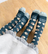 Calcetines "Me pones los pelillos de punta" Azul