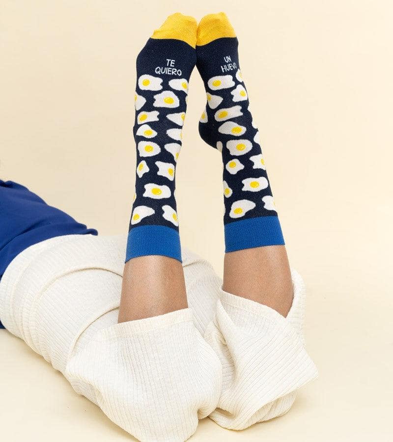 Calcetines "Te quiero un huevo" Blue - low impact