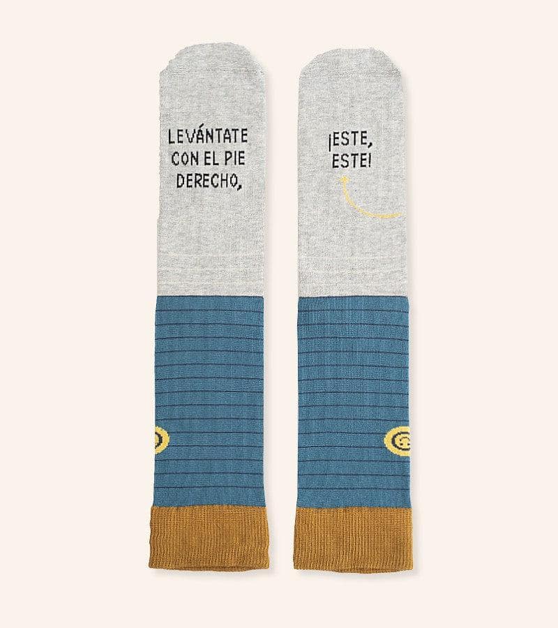 Calcetines "Levántate con el pie derecho" Smiley