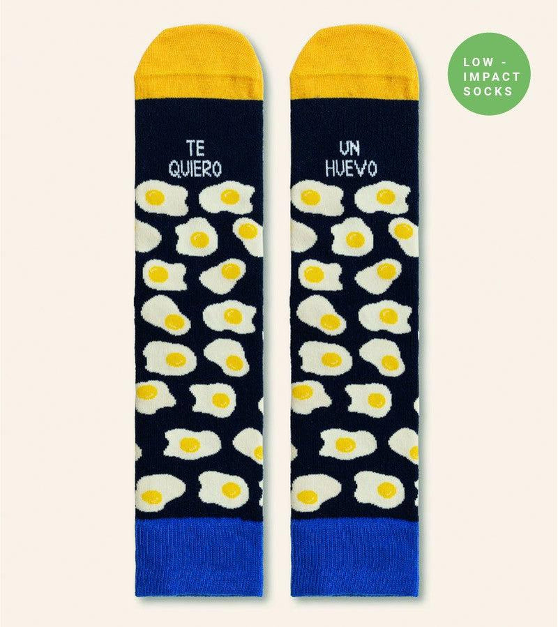 Calcetines "Te quiero un huevo" Blue - low impact