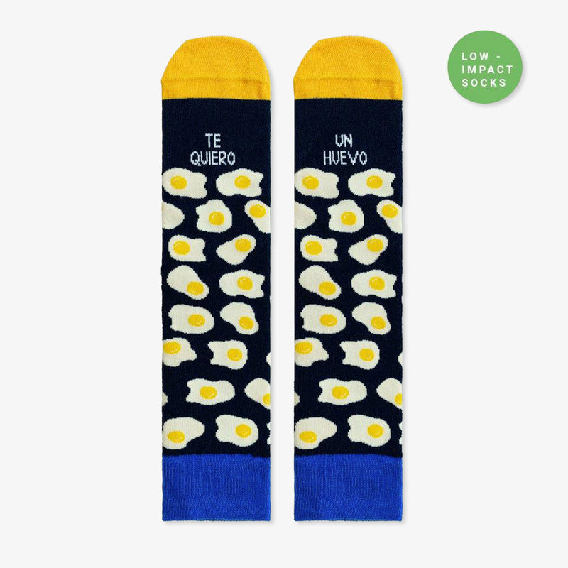 Calcetines "Te quiero un huevo" Blue - low impact