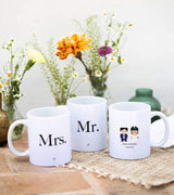 Taza personalizada "Mrs" con personajes
