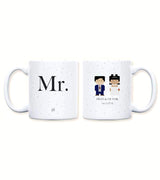 Taza personalizada "Mrs" con personajes