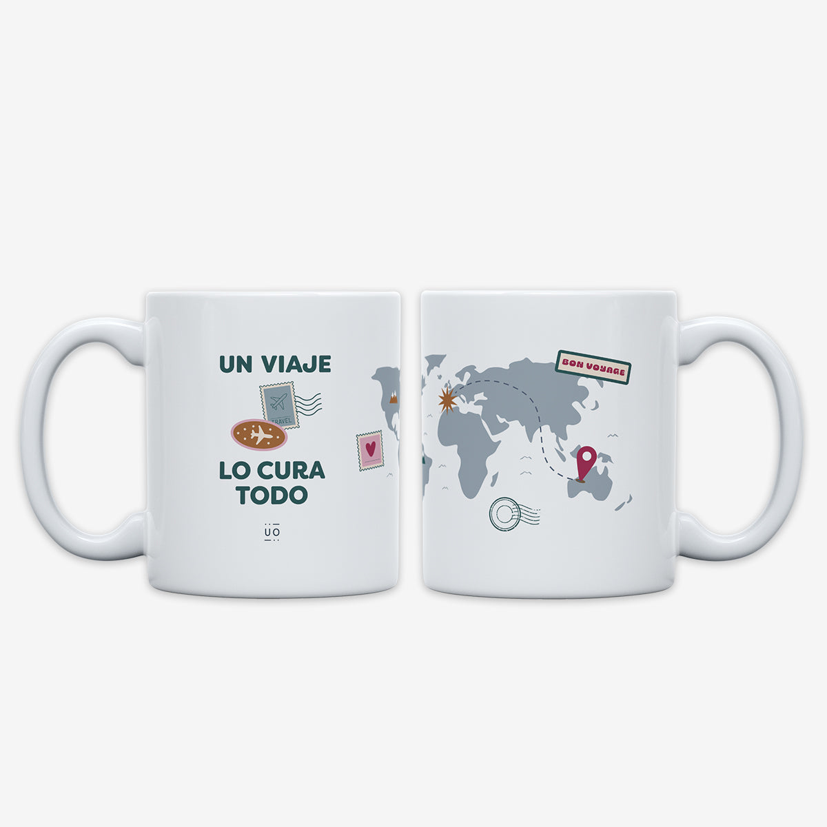 Kit Taza + Calcetines "Un viaje lo cura todo"