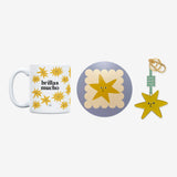 Kit Taza + Posavasos + Llavero "Brillas Mucho"