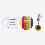 kit Taza + Posavasos + Llavero "No hay opos sin dramas"