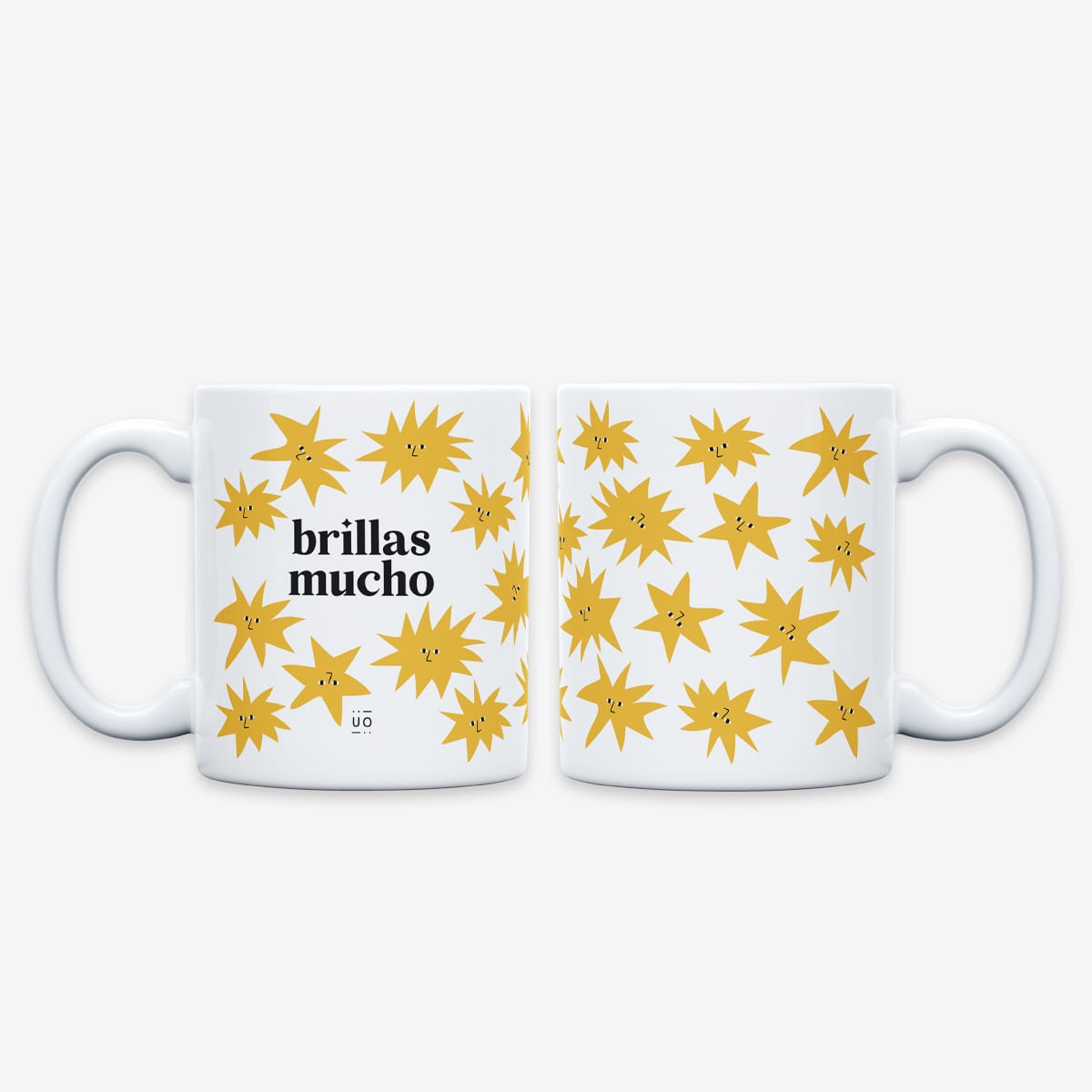 Kit Taza + Posavasos + Llavero "Brillas Mucho"