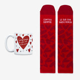 Kit Taza + Calcetines "Contigo siempre lo que con nadie nunca"
