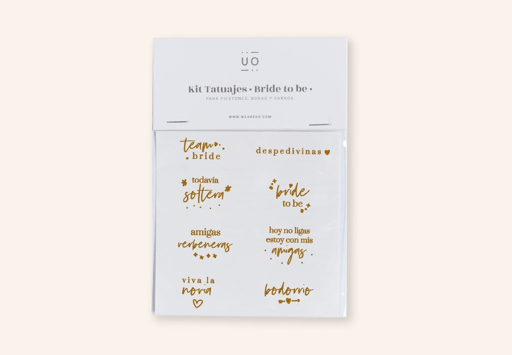 Kit Tatuajes "Bride to be"