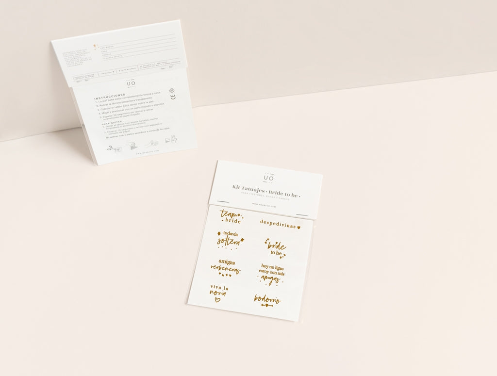 Kit Tatuajes "Bride to be"