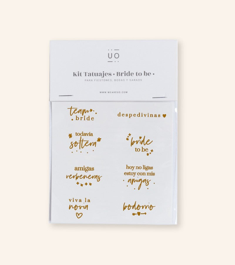 Kit Tatuajes "Bride to be"