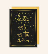 Postal "Brilla, este es tu año"