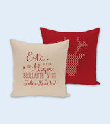 Funda cojín: "Navidad, reno"