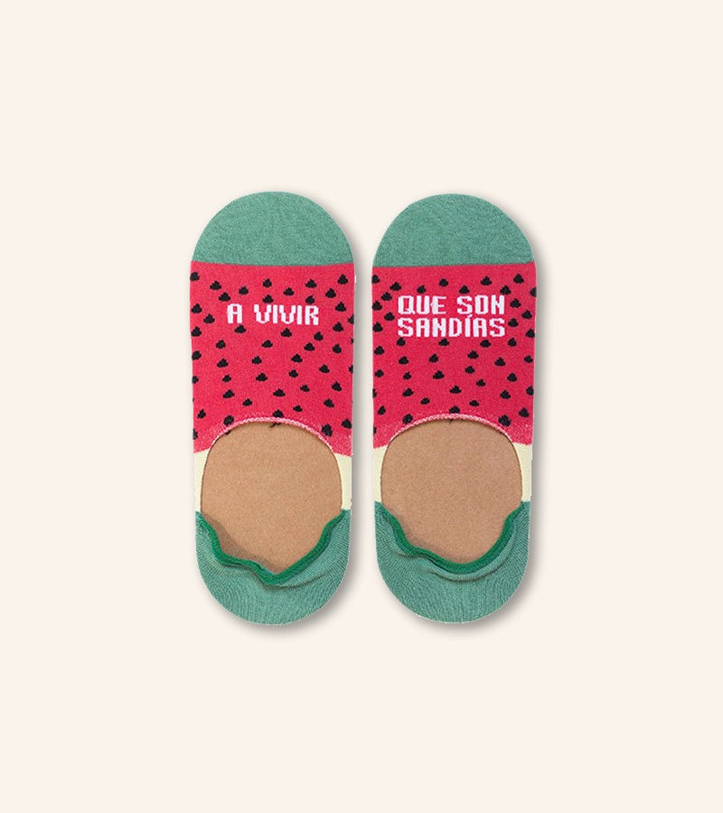 Calcetines invisibles "A vivir que son sandías"