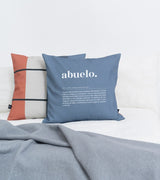 Funda cojín "Abuelo definición" Azul