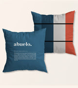 Funda cojín "Abuelo definición" Azul