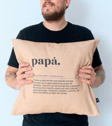 Funda cojín "Papá definición" Beige