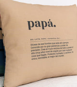 Funda cojín "Papá definición" Beige