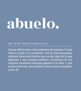 Funda cojín "Abuelo definición" Azul