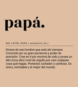 Funda cojín "Papá definición" Beige