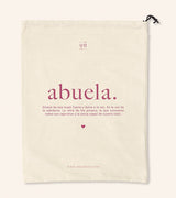 Bolsa tela regalo "Abuela. Definición" Granate
