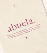Bolsa tela regalo "Abuela. Definición" Granate
