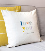 Funda cojín "Love you mucho"