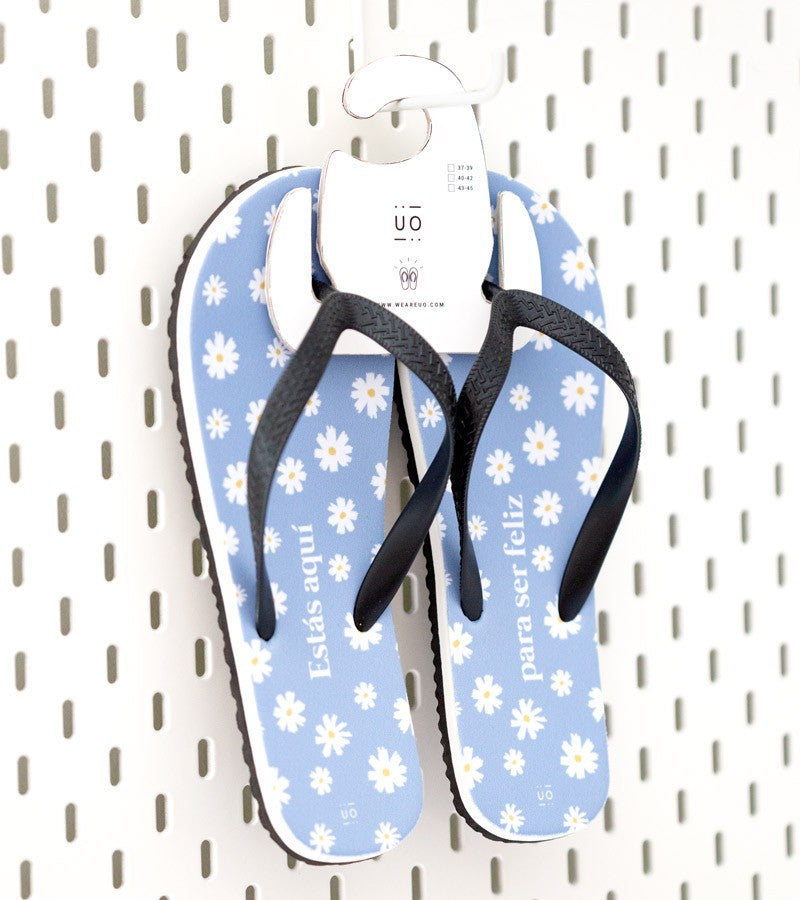 Chanclas "Estás aquí para ser feliz"