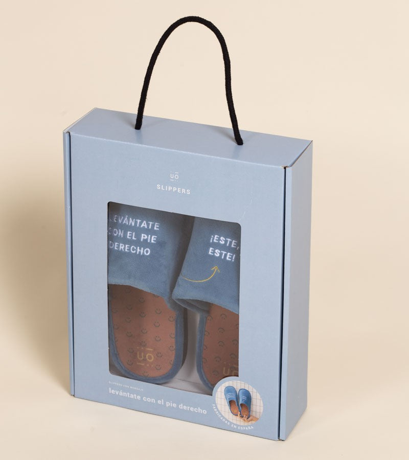 Zapatillas "Levántate Pie derecho" Smiley