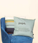 Funda de cojín "Papá. Definición" Azul