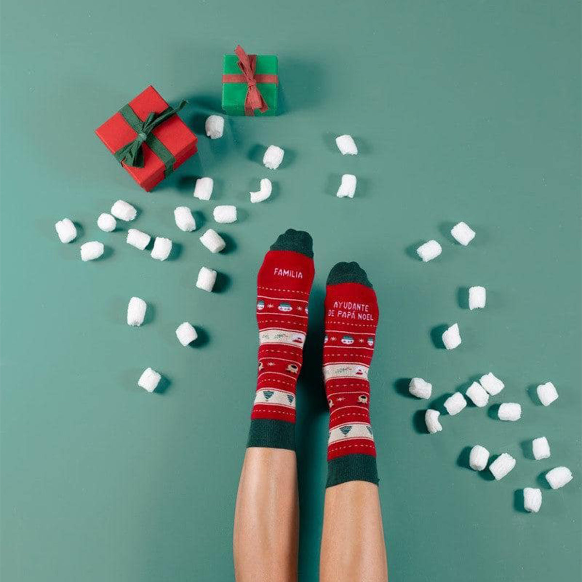 Calcetines "Familia ayudante de Papá Noel"