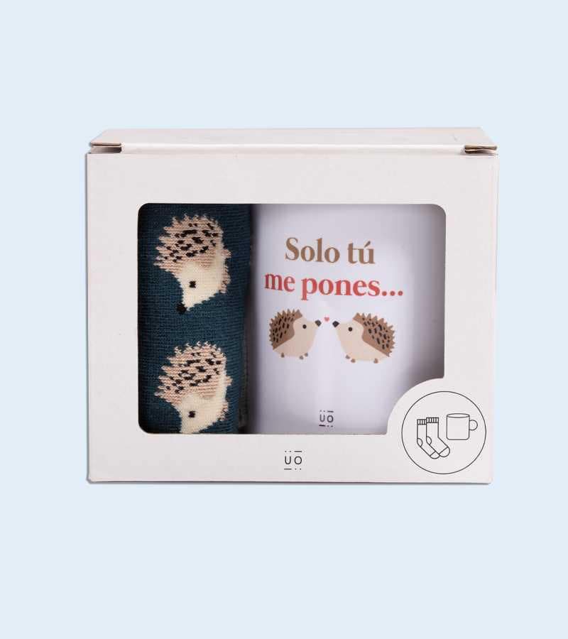 Kit Taza + Calcetines "Me pones los pelillos de punta"