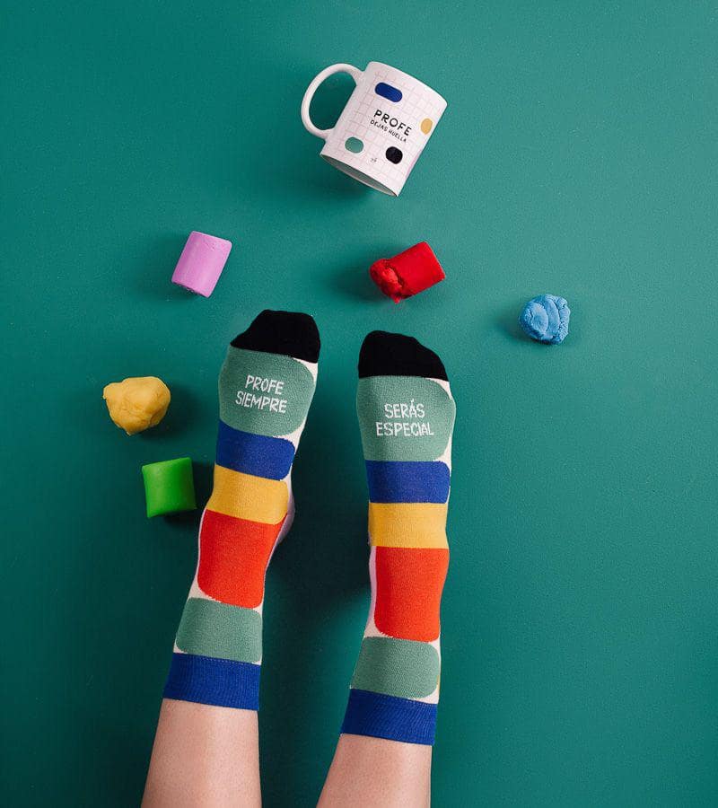Kit Taza + calcetines "Profe, siempre serás especial"