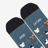 Calcetines "Amor Gatuno" verde