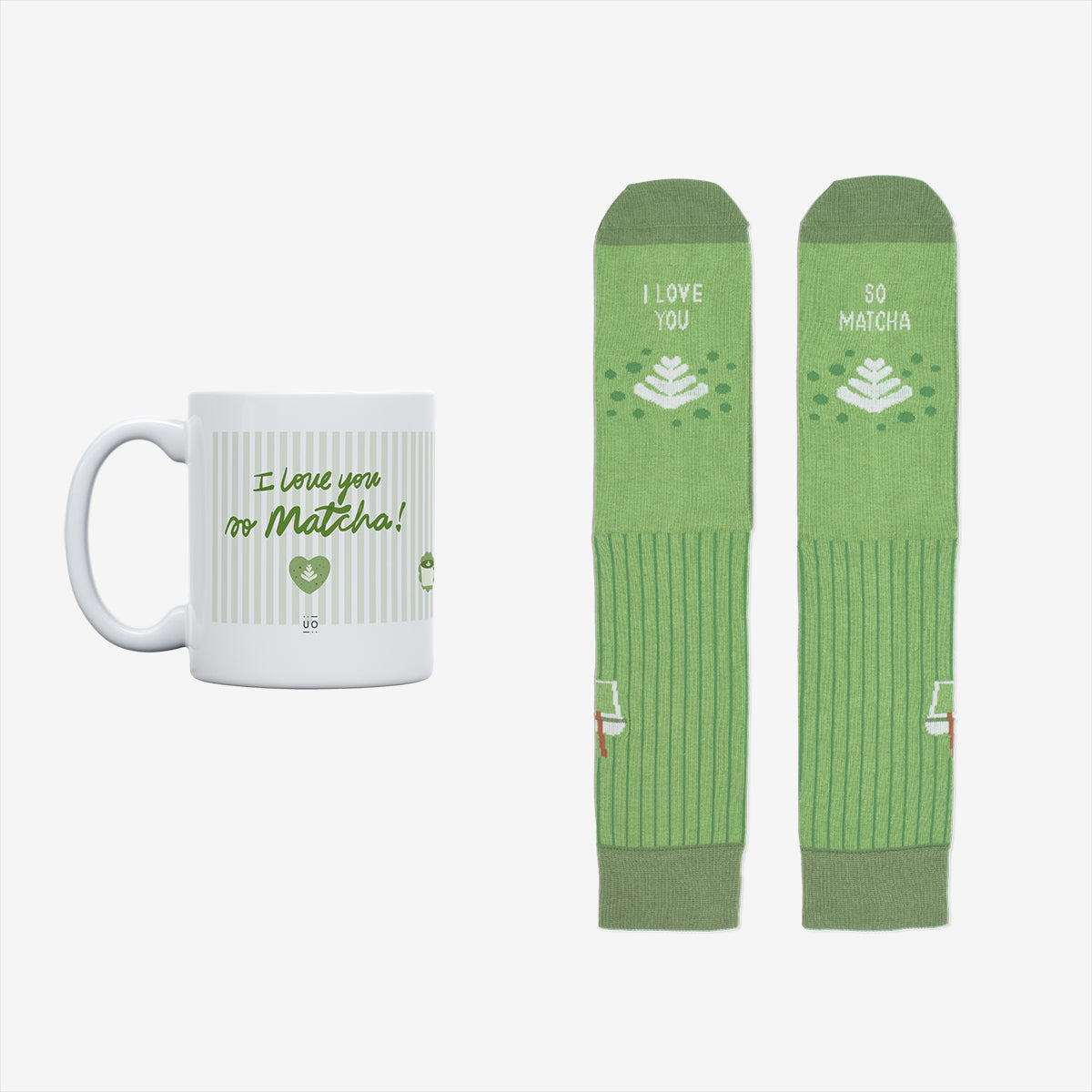 Kit Taza + Calcetines "I love you so matcha"