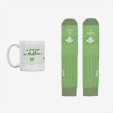 Kit Taza + Calcetines "I love you so matcha"