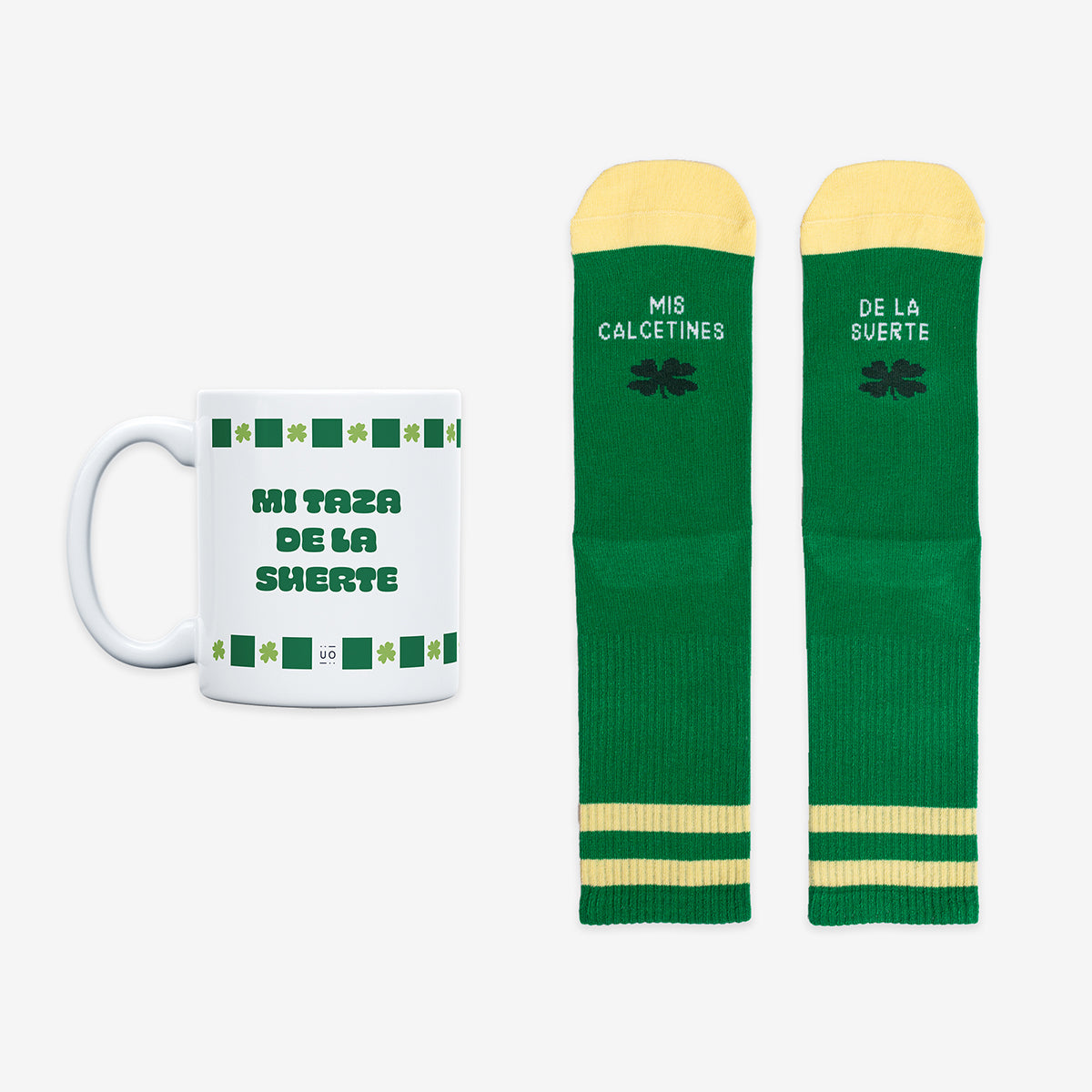 Kit Taza + Calcetines "Mis calcetines de la suerte" GreenVibes