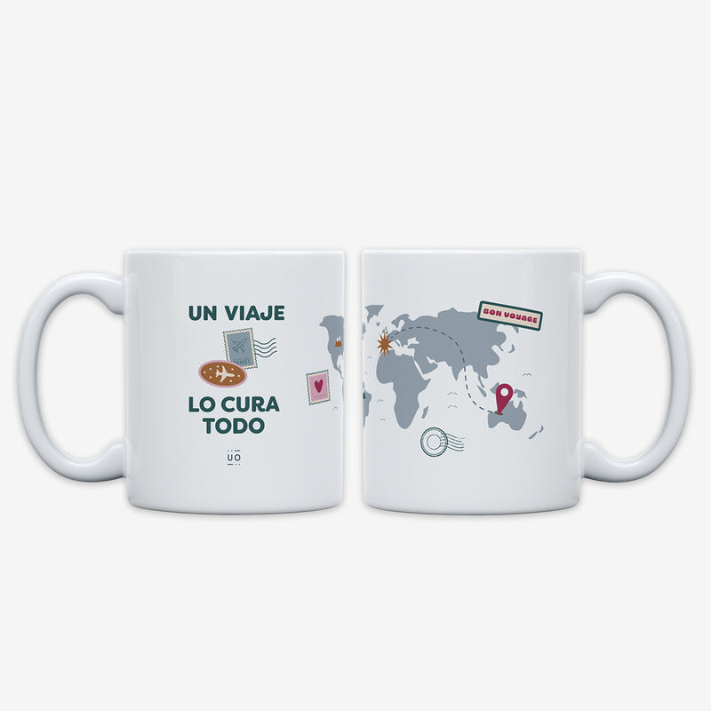 Taza "Un viaje lo cura todo"