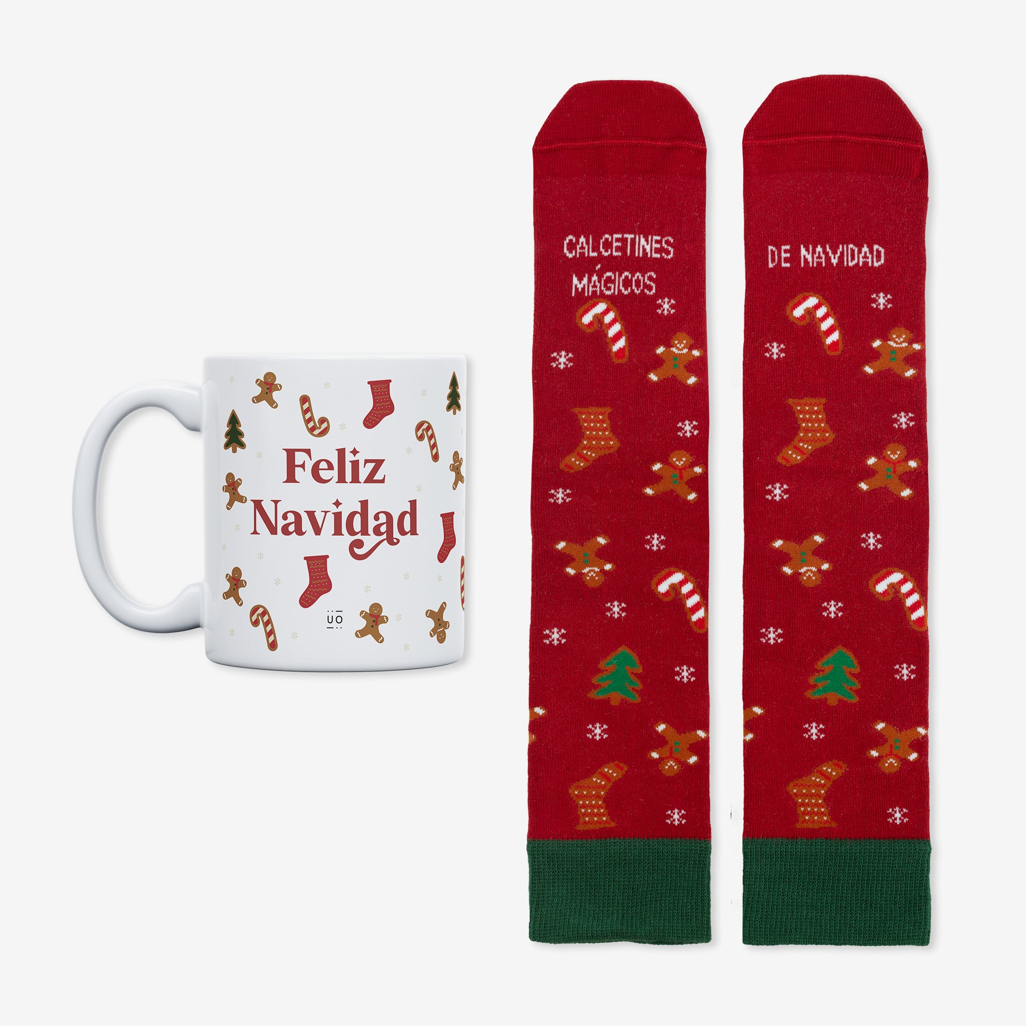 Kit Taza + Calcetines "Mis calcetines mágicos de Navidad"