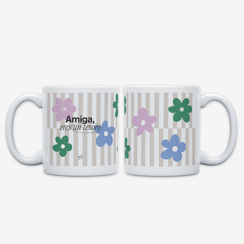 Taza "Amiga eres un tesoro"