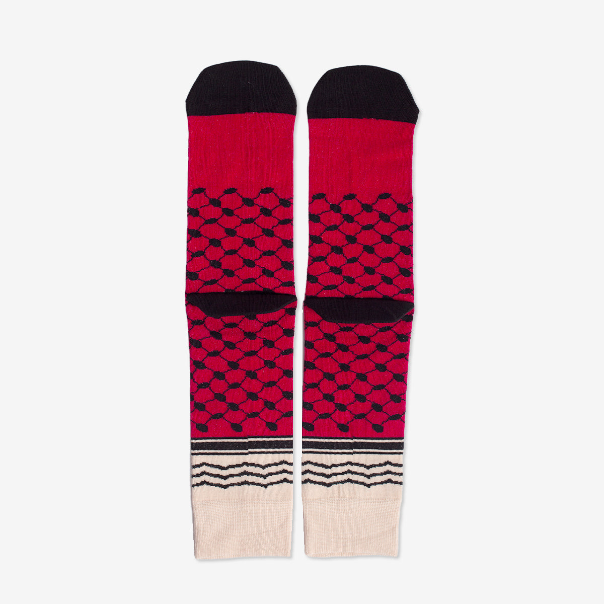 Calcetines solidarios "Palestina, de la cabeza a los pies" negro