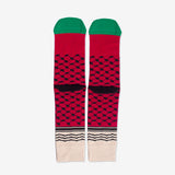 Calcetines solidarios "Palestina, de la cabeza a los pies" verde