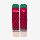 Calcetines solidarios "Palestina, de la cabeza a los pies" verde