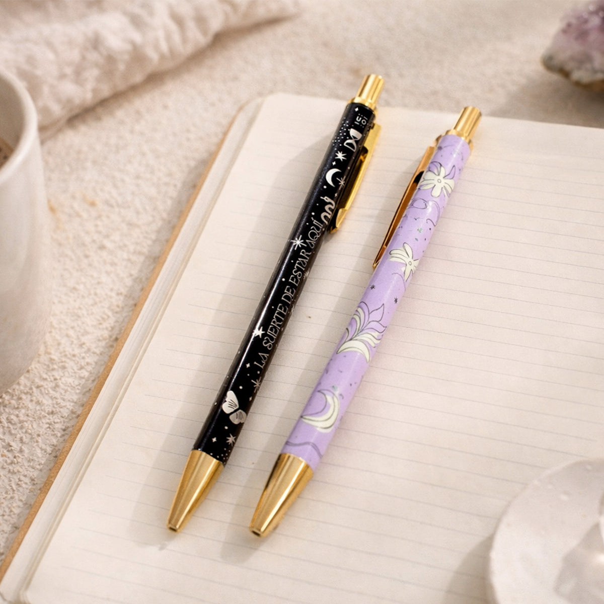 Set de bolis "La suerte de estar aquí"