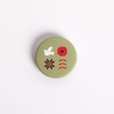 Chapa imantada símbolos palolma, amapola, tatriz y kufiyah