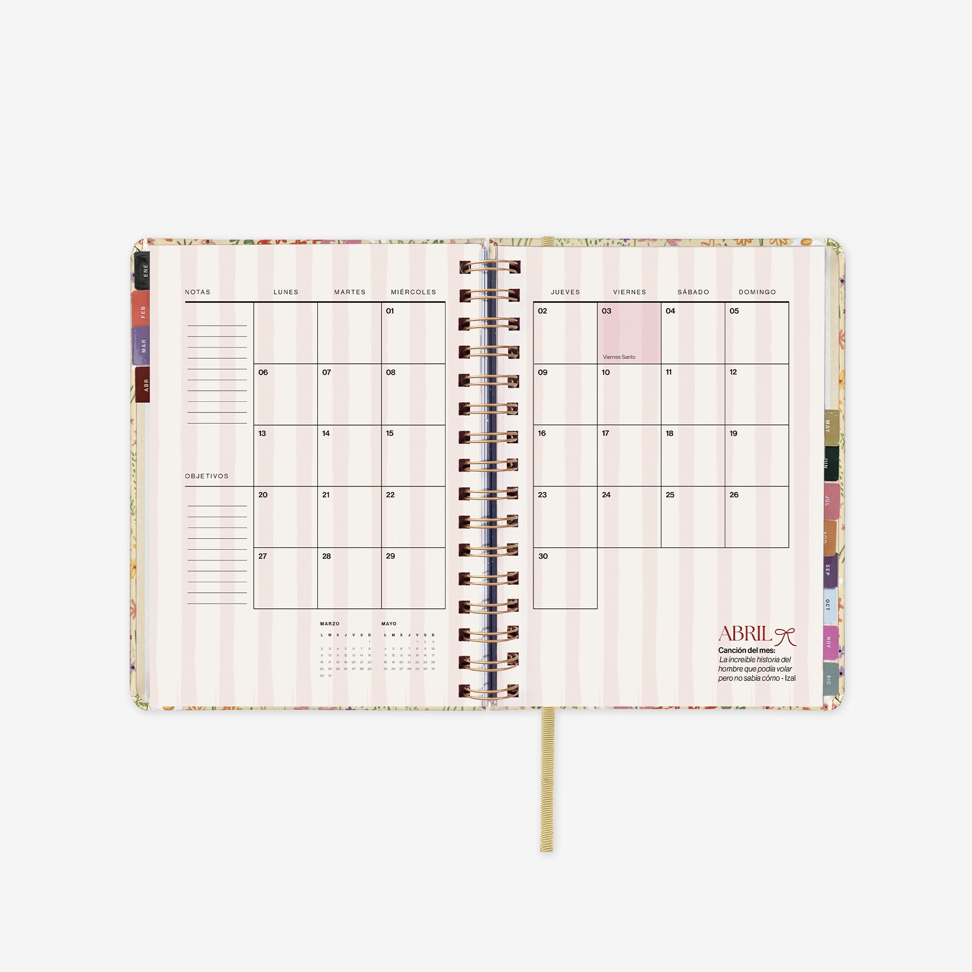 Agenda Anual 2026 "Bloom" Semana Vista