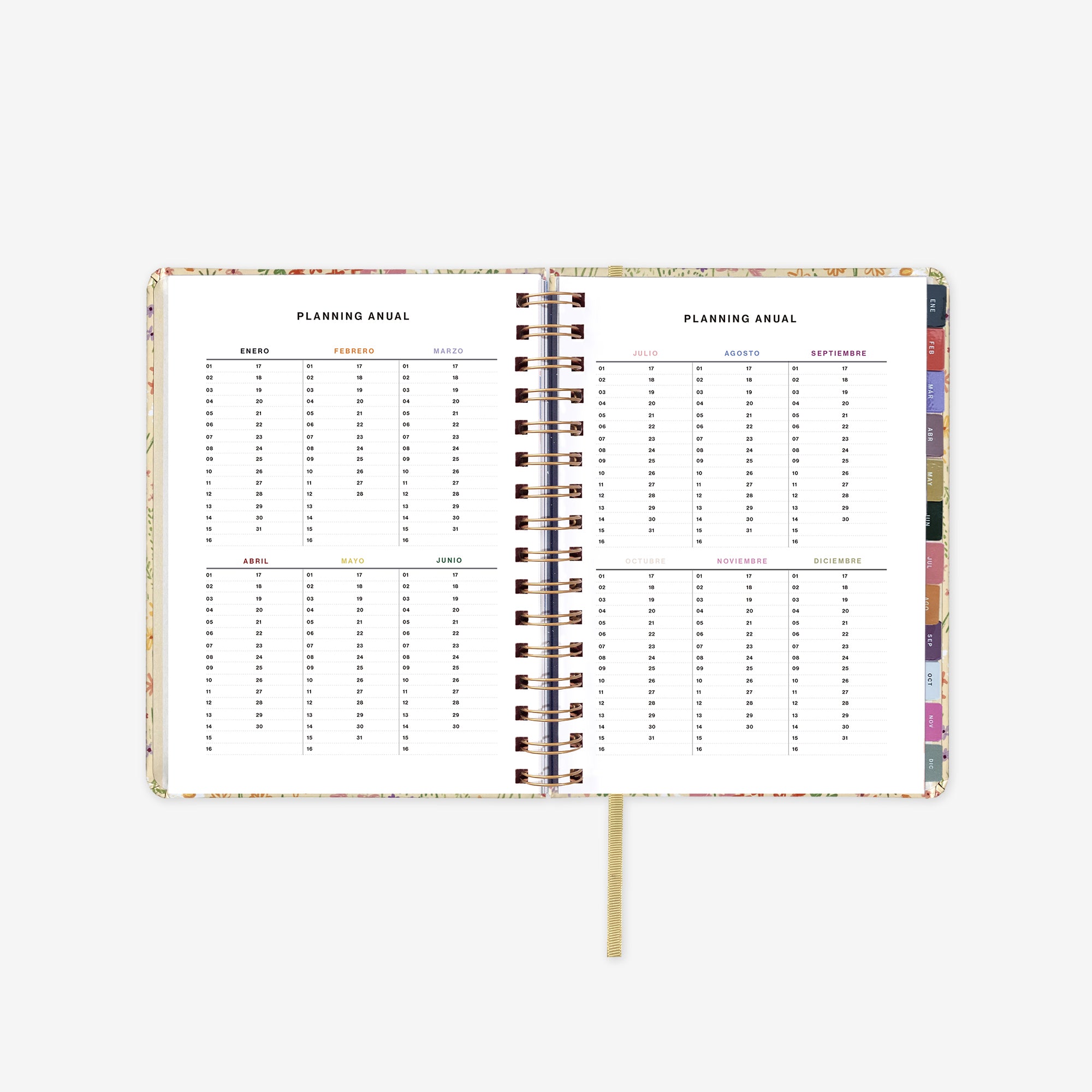 Agenda Anual 2026 "Bloom" Semana Vista