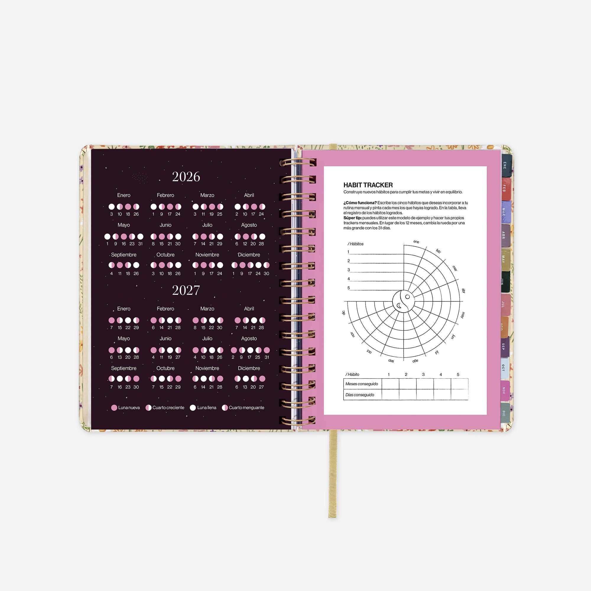 Agenda Anual 2026 "Bloom" Semana Vista
