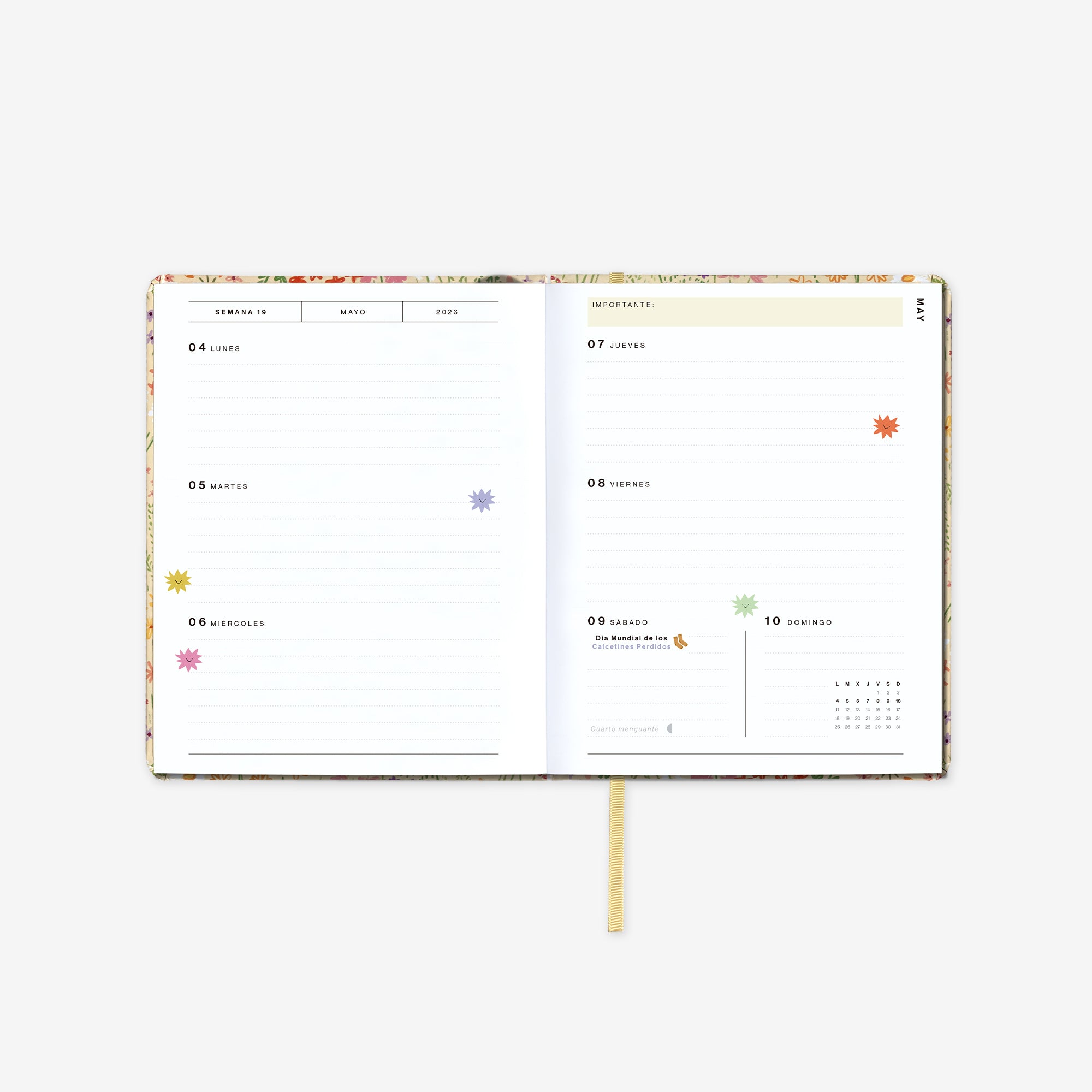 Agenda Anual 2026 "Bloom" Mini
