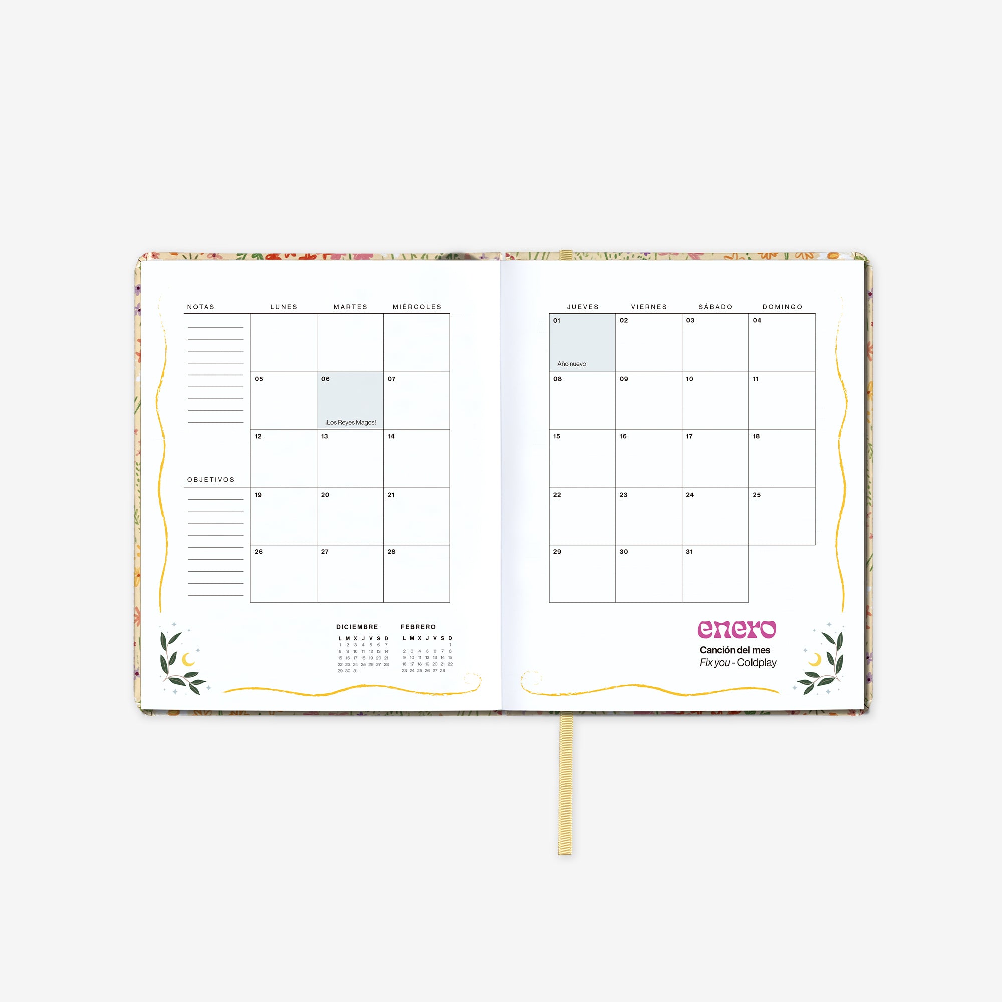 Agenda Anual 2026 "Bloom" Mini